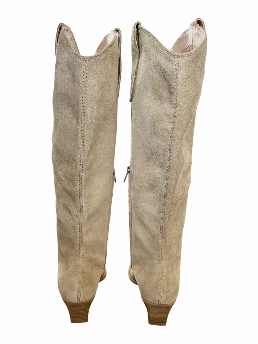 Dolce Vita Women's Regy Western Boot Beige Suede Over Western Boots